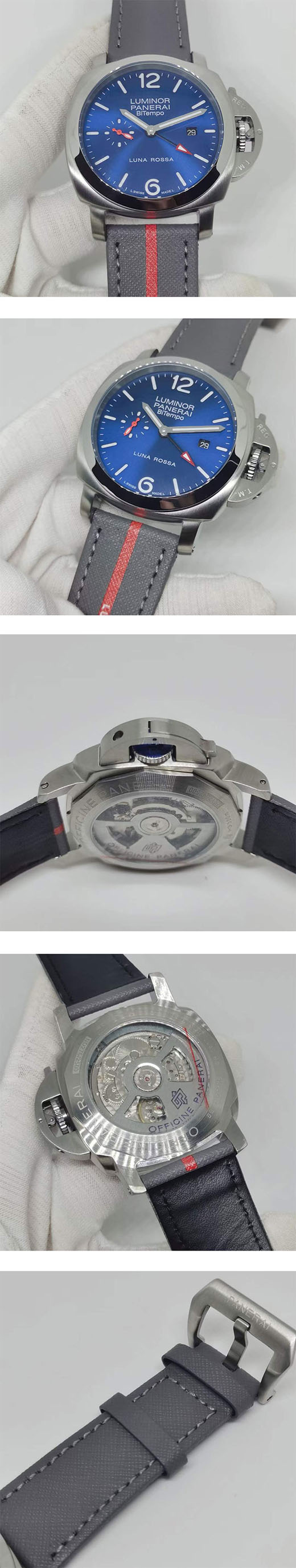 【ブルー文字盤、新品】、パネライ ルミノール  PAM01404  素敵な腕時計